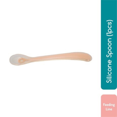 Cuchara de silicona flexible salmón