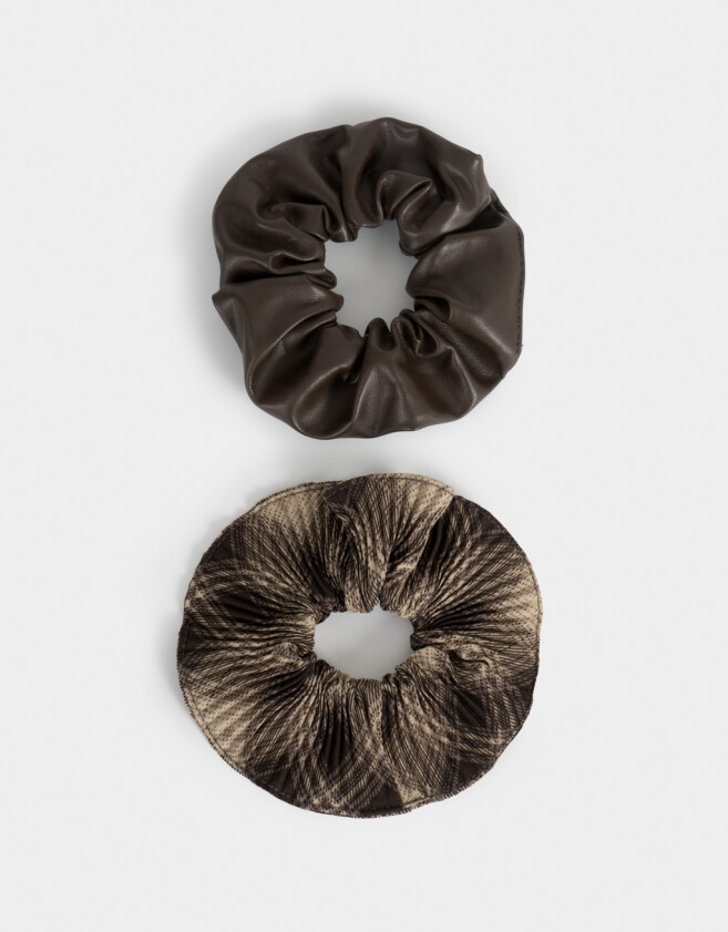 Skunzies PU Scrunchie - Marron Medio