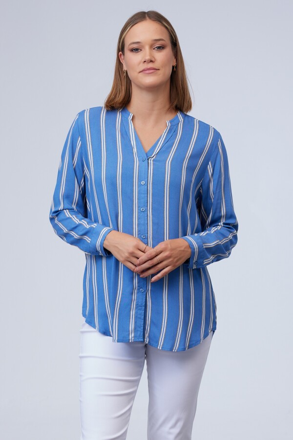 Camisa Lineas AZUL/MULTI