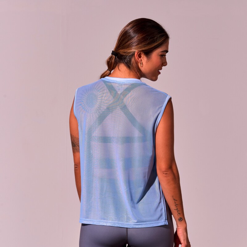 Remera Tank Joana de Mujer Celeste