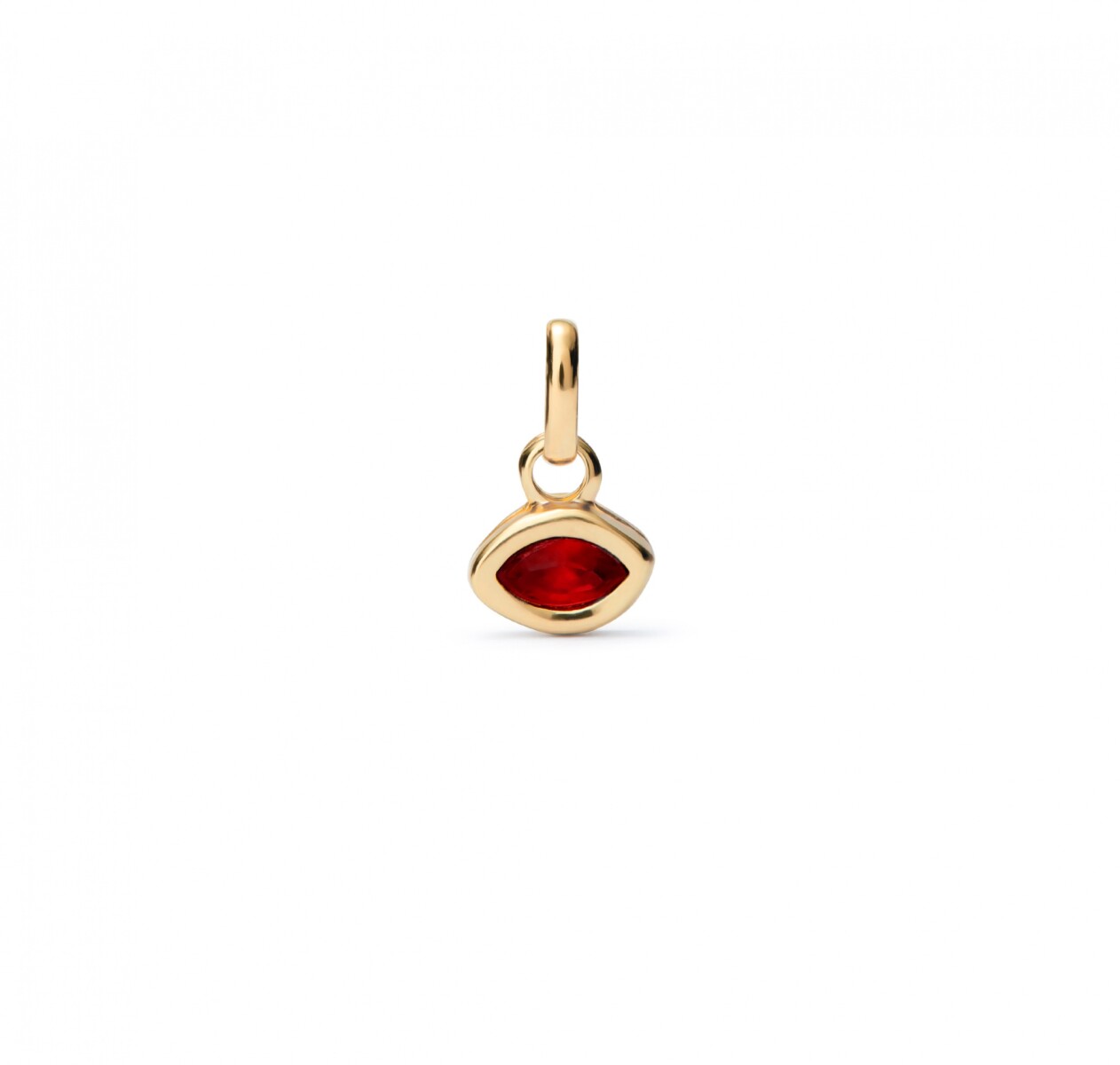 CHARM BAÑADO EN ORO 18K CON CRISTAL ROJO - Charm 