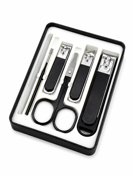 SET MANICURA X 5 PCS NEGRO