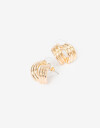 Aros Colgantes Cortos Metal Aros Cortos De Metal De La Línea Stay Golden - Dorado
