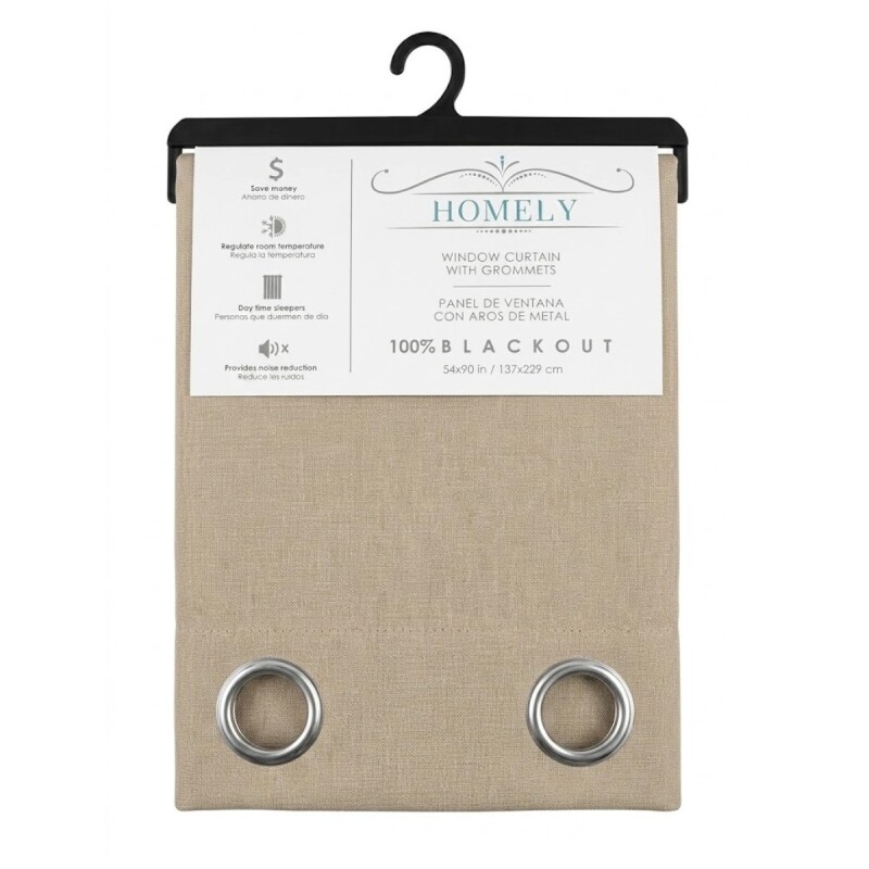 CORTINA DAYTON ANTISOLAR BEIGE 137X229CM Unica