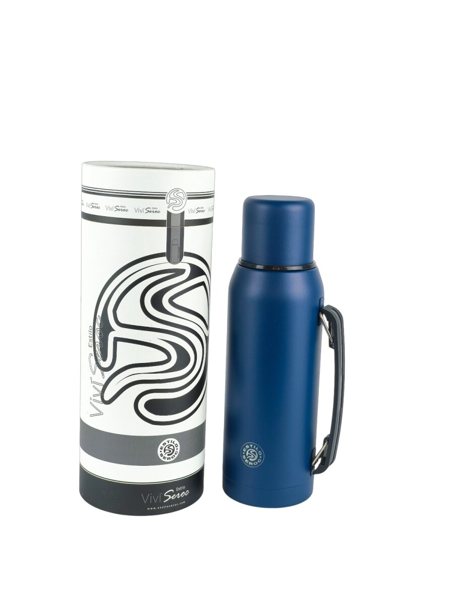 Termo de acero con manija - Azul 