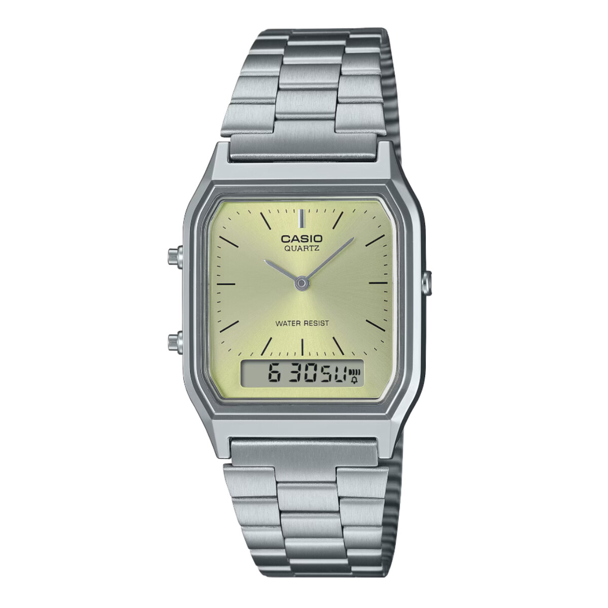 Reloj CASIO RETRO AQ230A-9AMQYDF Acero Plateado Esfera 30mm 