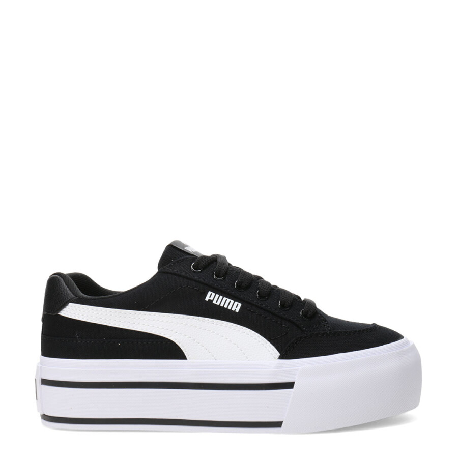 Championes de Mujer Puma Court Classic Vulc Fs Plataforma Negro - Blanco
