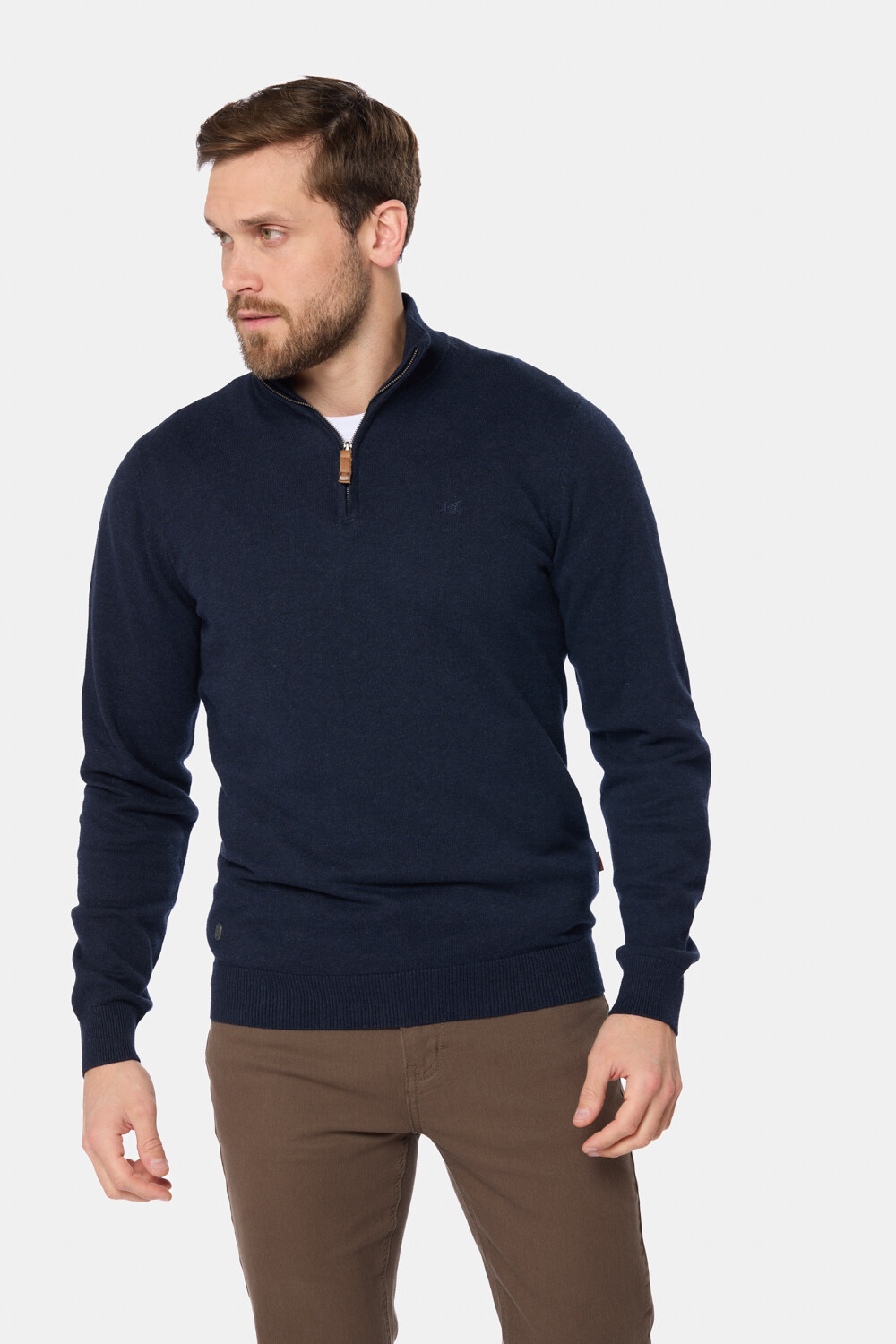 BUZO TEJIDO MEDIO CIERRE Azul