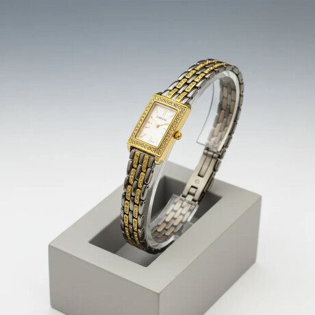 Reloj Pulsera para Mujer Diseño Clásico Elegante con Brillos Dorado