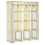 Ropero Placard Tela Desmontable 8 Estantes Perchero Doble Color Variante Beige Negro