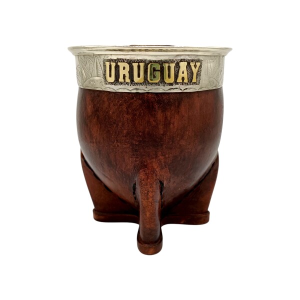 Mate Imperial URUGUAY con apliques en bronce - ALPACA - 32 marrónuniforme