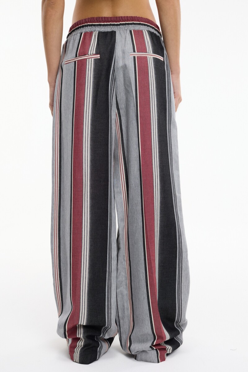 Pantalón rayas Gris