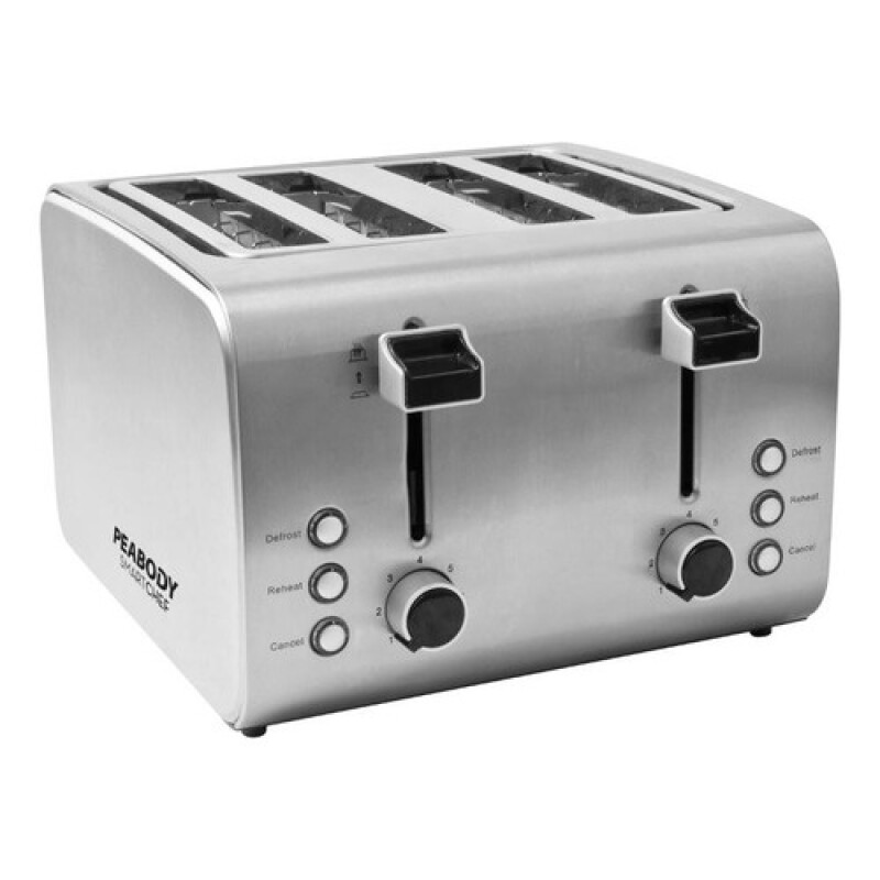 Tostadora Peabody en acero inoxidable 4 panes 1600W Acero inoxidable