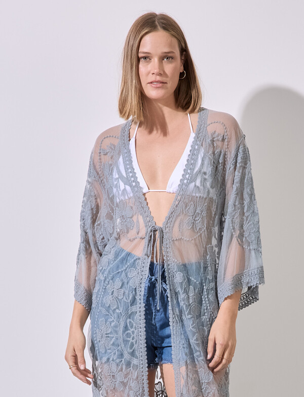 Kaftan Bordado GRIS