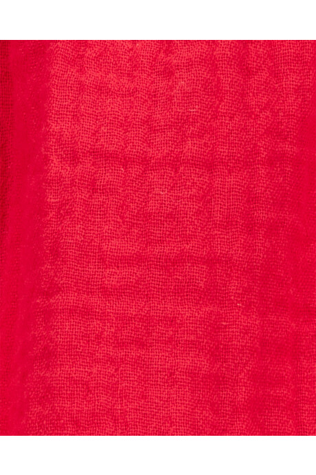 Vestido de algodón, con lazos, rojo Sin color