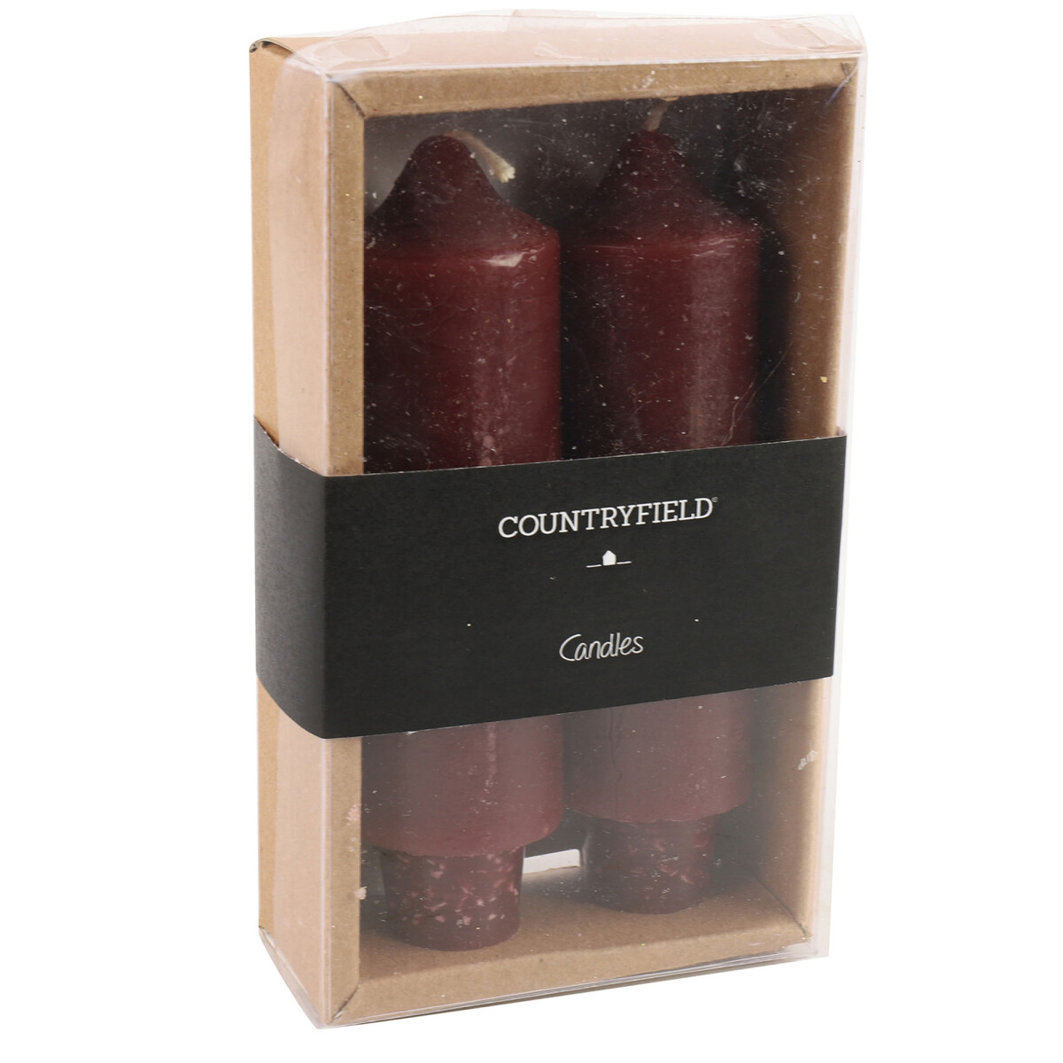 SET 2 VELAS - CERA ROJO 5CM 