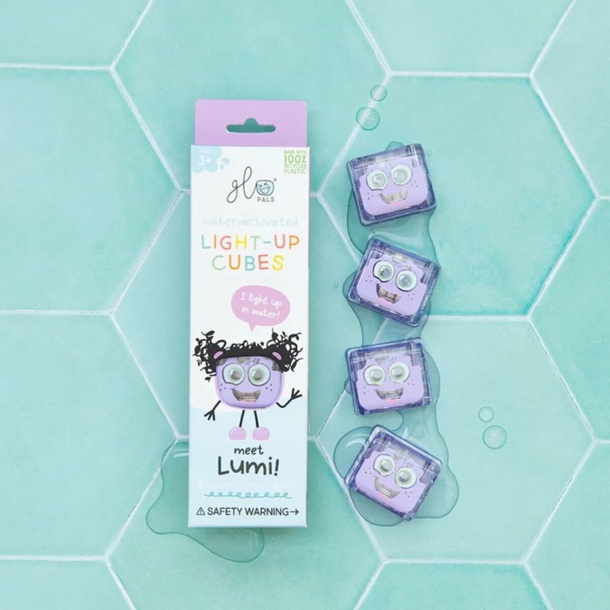Set x4 GLO PALS cubos sensoriales - lila 