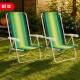 Set x2 Silla reclinable 4 posiciones aluminio VERDE