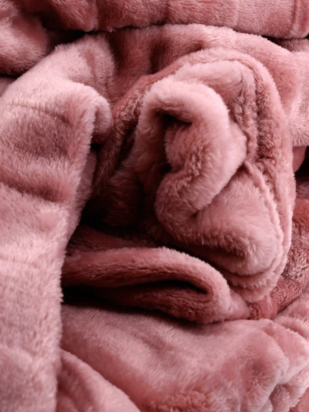 FLANNEL TRAMA DAMERO 2 PLAZAS ROSADO