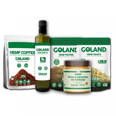 PACK NUTRICIÓN COMPLETA | Hemp Coffee + Hemp Seed Oil + Hemp Protein + Hemp Hearts + Crema de Maní con Proteína | ENVÍO GRATIS PACK NUTRICIÓN COMPLETA | Hemp Coffee + Hemp Seed Oil + Hemp Protein + Hemp Hearts + Crema de Maní con Proteína | ENVÍO GRATIS