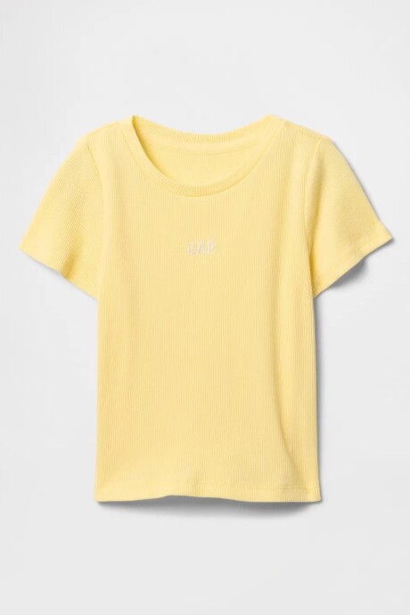 Remera Rib Logo Gap Toddler Niña Pale Banana 12-0824Tcx