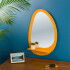 Espejo decorativo con estante Naranja