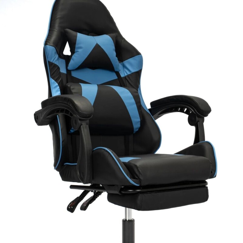 Silla Gamer Ergonomica Reclinable PU Negro/Azul Silla Gamer Ergonomica Reclinable PU Negro/Azul