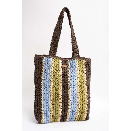 Bolso Trenzado Raya Vertical Multi
