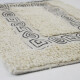 Alfombra 40x60cm adorno griego marrón y natural NATURAL