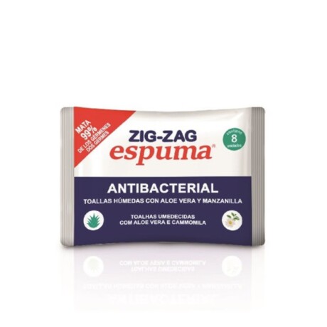 ZIG ZAG ESPUMA TOALLITAS HÚMEDAS ANTIBACTERIAL 8 UNIDADES ZIG ZAG ESPUMA TOALLITAS HÚMEDAS ANTIBACTERIAL 8 UNIDADES