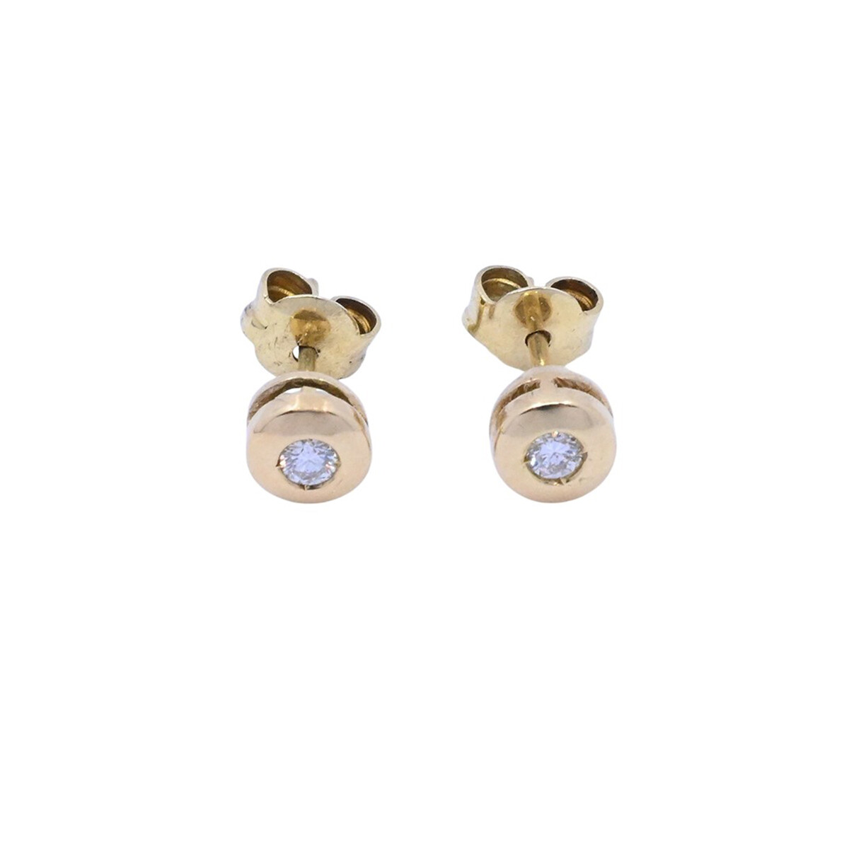Caravanas oro 18k y brillantes 