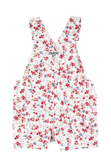 Enterito corto jean diseño floral. Talles 3-24M Sin color