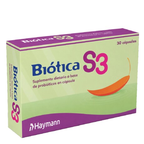 ¡OFERTA IMPERDIBLE! Biótica S3 x 30 Cáps ¡OFERTA IMPERDIBLE! Biótica S3 x 30 Cáps