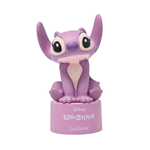 Veladora 3D con Luz LED y Parlante Lexibook 13 cm Stitch Rosa