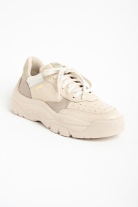 Zapatilla Cuero Combinada Nácar