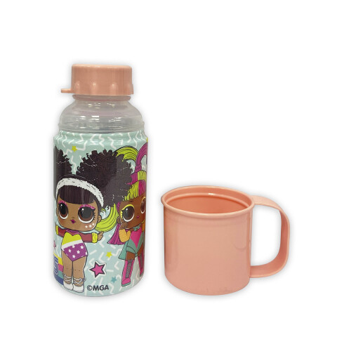 Botella 2 en 1, Botella 300 ml + Taza 100 ml Lol U