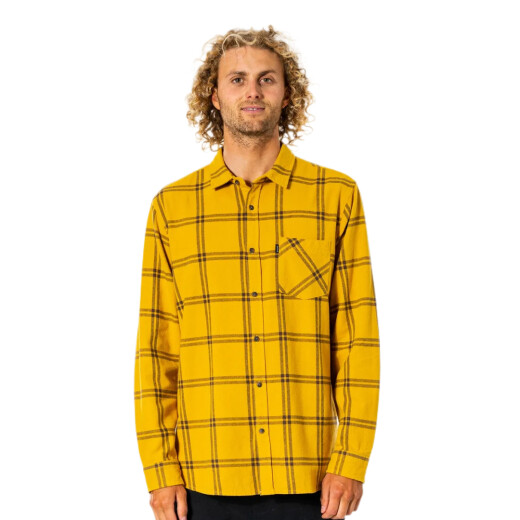 Camisa ML Rip Curl CHECKED OUT L/S FLANNEL Amarillo Camisa ML Rip Curl CHECKED OUT L/S FLANNEL Amarillo