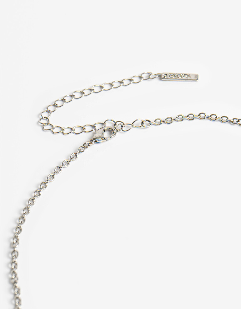 Collares Largos Folk Collar Largo Chapas Boho - Plateado Antique Silver