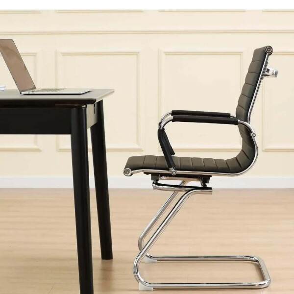 Silla Oficina Escritorio Ergonómica Respaldo Ejecutiva X4 Un Color Negro Plateado