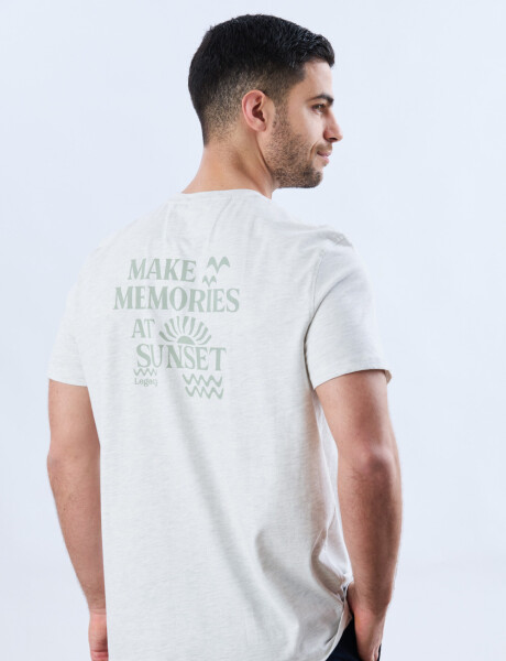 REMERA ESTAMPADA DE ALGODÓN Gris