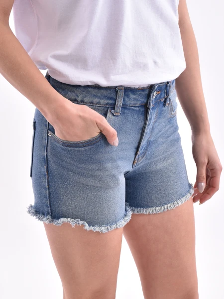 SHORT TIRO MEDIO AZUL CLARO