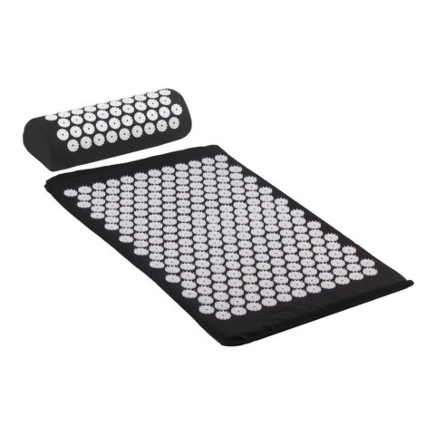 Colchoneta Mat + Almohada Acupuntura Masajeador Relajación Color Variante Negro