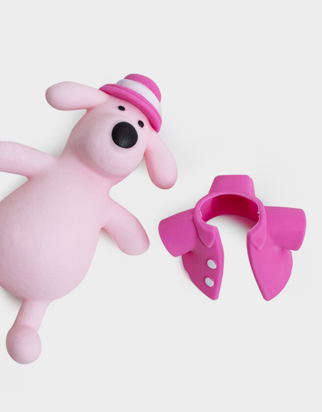 Lúdico Squishy Apretable De Perrito - Rosa Claro