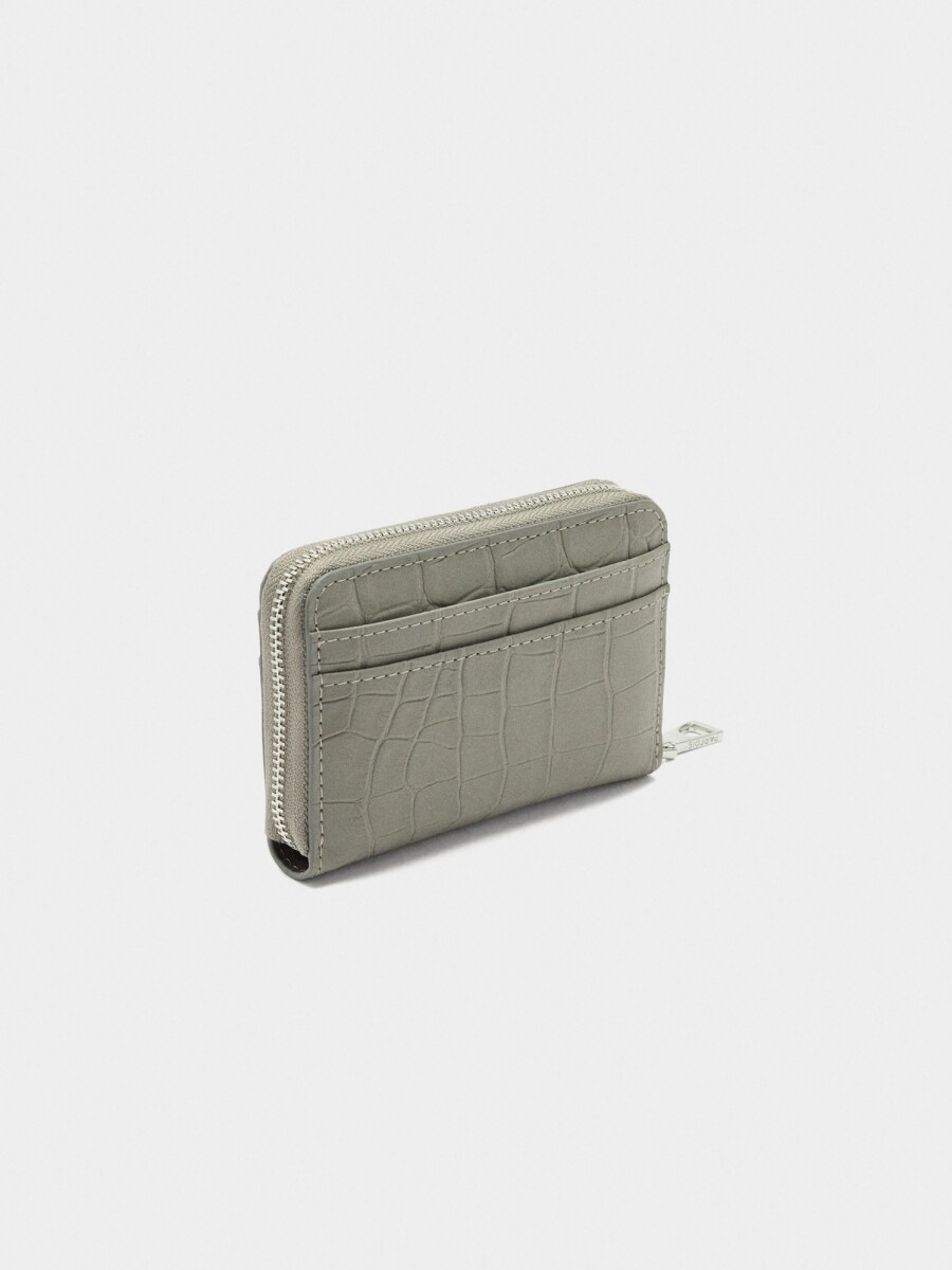 Cartera Con Grabado Animal Xs gris