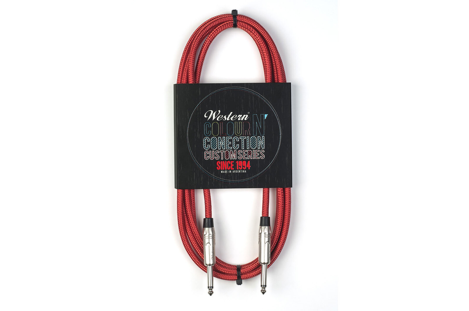 Cable Western Plug Mono 6 mts tela Rojo C&C Recto-recto 