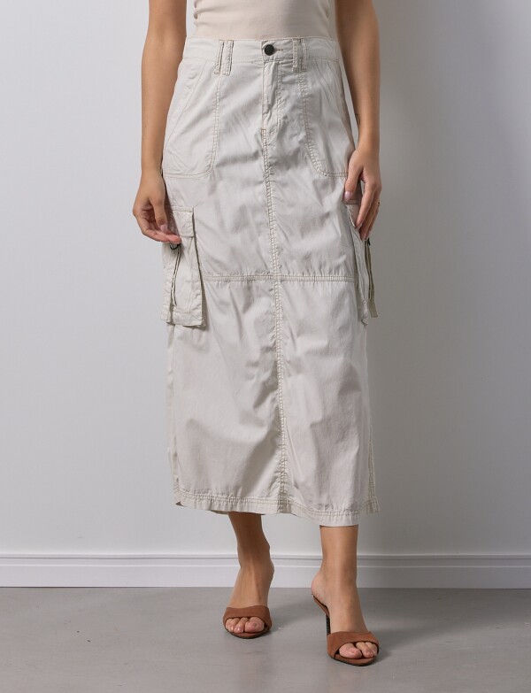 Falda Maxi Cargo BEIGE
