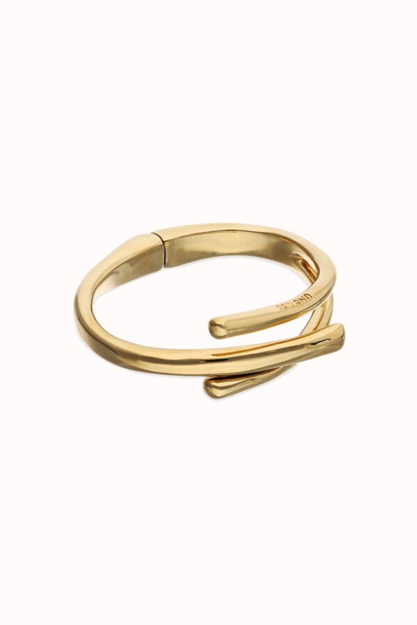 PULSERA DE ALEACIÓN DE METALES BAÑADA EN ORO 18K CON FORMA DE TUBOS Pulsera