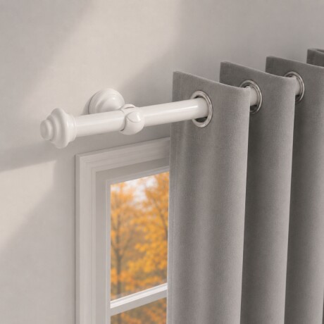 Barrote cortina metal Eurometal 1,5m + 2 soportes BLANCO