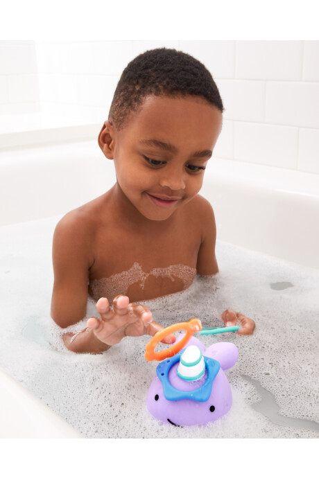 Juego de baño lanza anillos, diseño narval Sin color