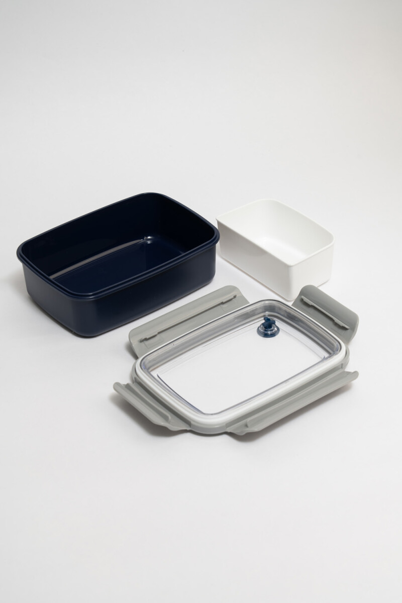 Tupper Combinado Azul Y Gris